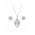 Pandora Jewelry Set-Silver Daisy Lace Jewelry