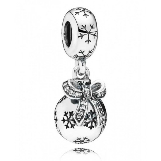 Pandora Charm-Silver Christmas Bauble Dropper Jewelry