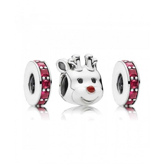 Pandora Charm-Red Nosed Reindeer Jewelry