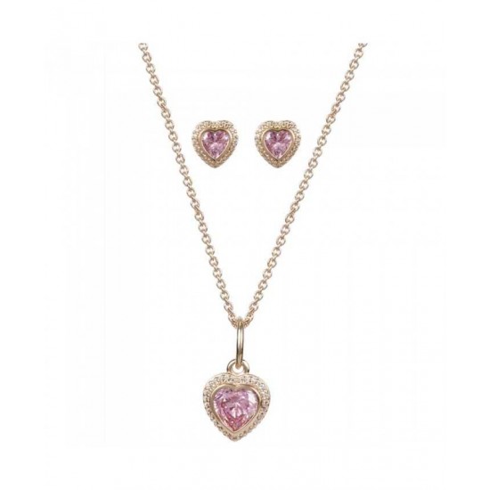 Pandora Jewelry Set-Rose Pink Heart Jewelry