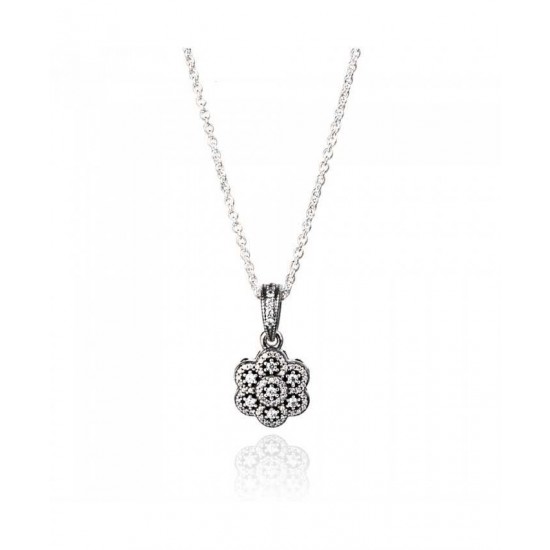 Pandora Necklace-Ice Floral Complete Jewelry