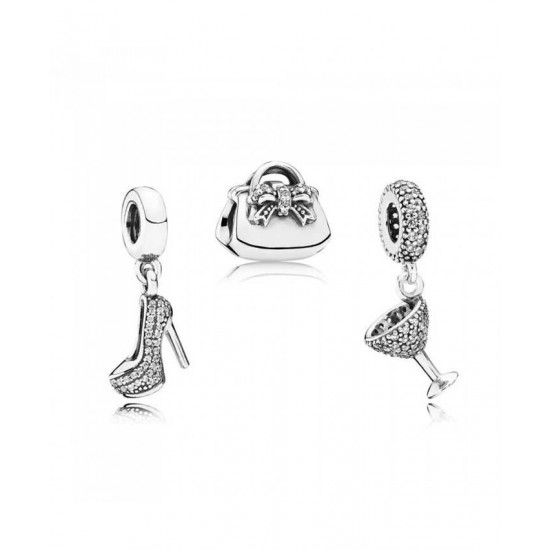 Pandora Charm-Silver Girls Night Jewelry