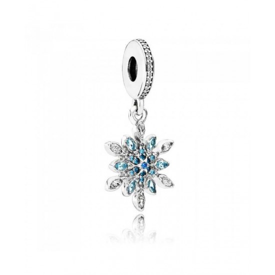 Pandora Charm-Silver Crystallised Snowflake Dropper Jewelry