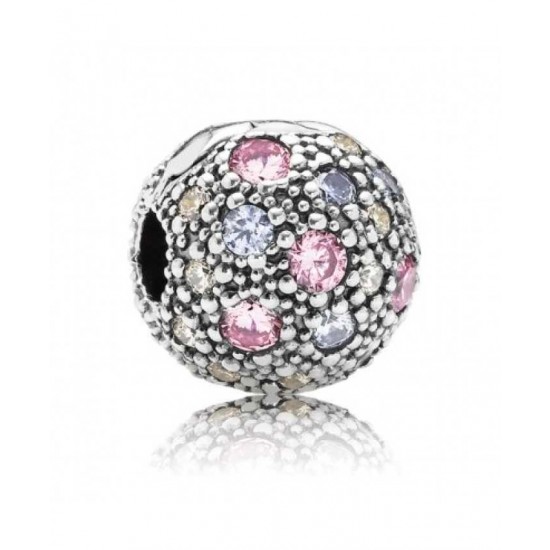 Pandora Clip-Pale Pink Cosmic Stars Jewelry