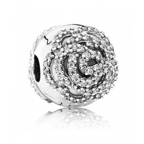 Pandora Clip-Silver Cubic Zirconia ShimmeRing Jewelry