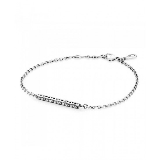 Pandora Bracelet-Silver Cubic Zirconia Openwork Hearts Jewelry