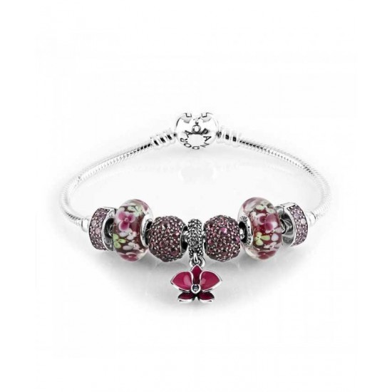 Pandora Bracelet-Oriental Orchid Complete Jewelry