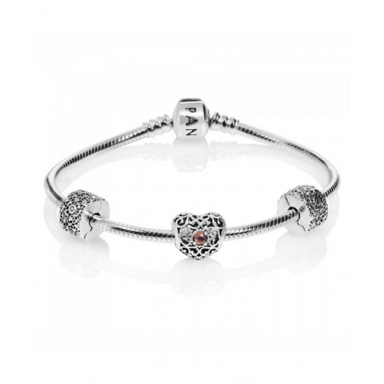 Pandora Bracelet-January Birthstone Complete Jewelry