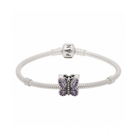 Pandora Bracelet-Lavender Butterfly Complete Jewelry