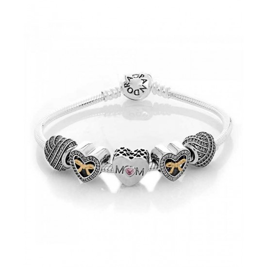Pandora Bracelet-Limited Edition Mothers Heart Complete Jewelry