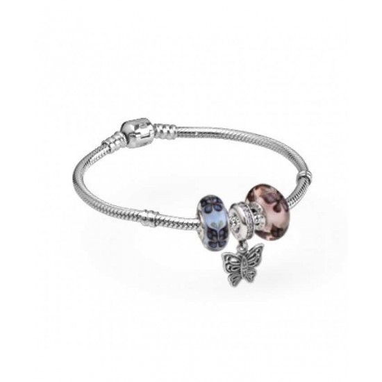 Pandora Bracelet-Pretty Butterflies Complete Jewelry