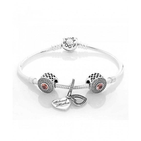 Pandora Bracelet-Silver Beloved Moments Complete Jewelry
