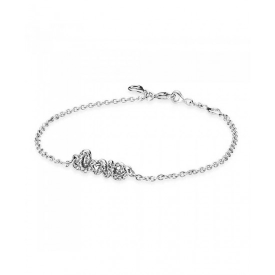 Pandora Bracelet-Silver Cubic Zirconia Love Jewelry