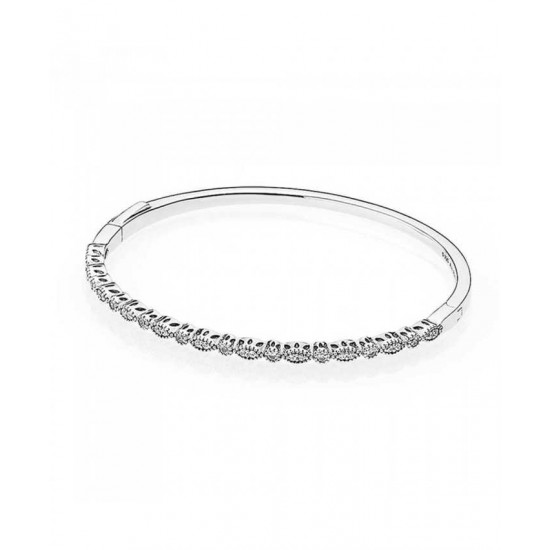 Pandora Bangle-Silver Cubic Zirconia AlluRing Jewelry