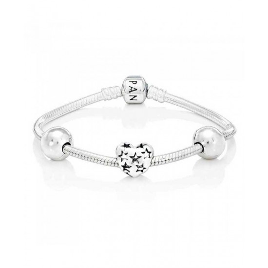 Pandora Bracelet-Starry Heart Bundle Jewelry