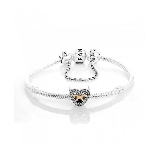 Pandora Bracelet-Silver Bound By Love Complete Jewelry