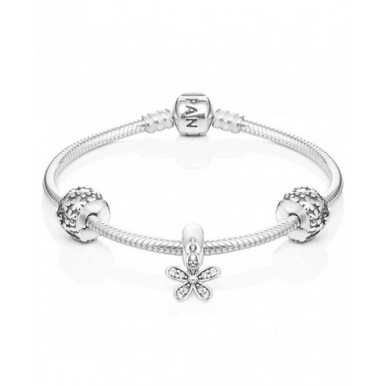 Pandora Bracelet-Silver Daisy Bundle Jewelry