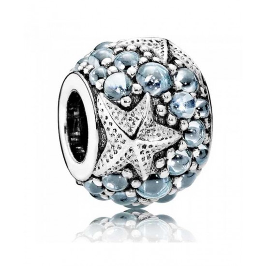 Pandora Charm-Oceanic Blue Starfish Sterling Silver Jewelry