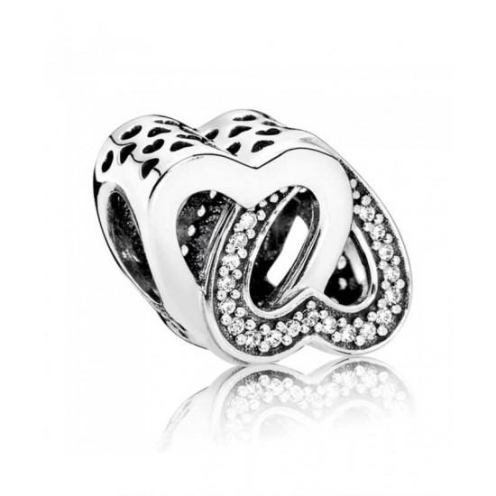 Pandora Charm-Silver Cubic Zirconia Entwined Love Jewelry