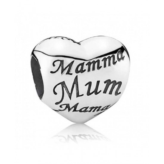 Pandora Charm-Silver Heart Mum Jewelry