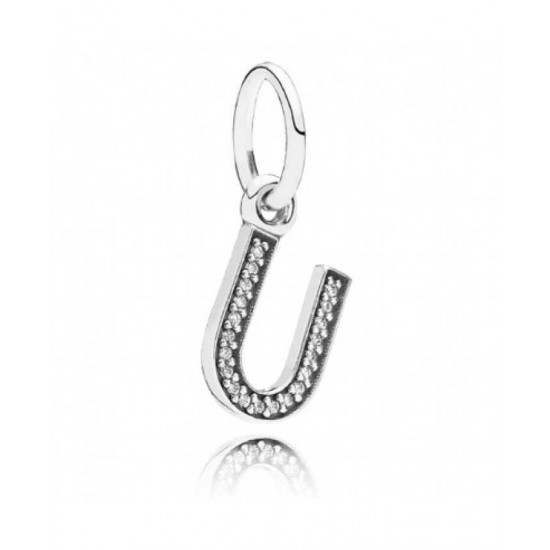 Pandora Charm-Sparkling Alphabet U Pendant Jewelry