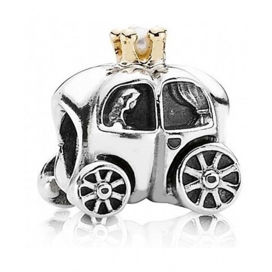 Pandora Charm-14ct Gold And Silver Carriage Bead Jewelry