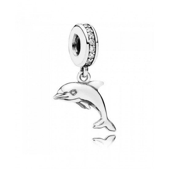 Pandora Charm-Silver Cubic Zirconia Dropper Jewelry