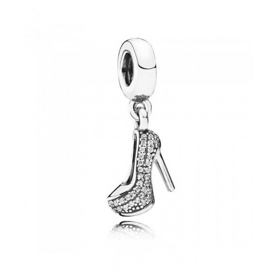 Pandora Charm-Silver Cubic Zirconia Sparkling Stiletto Dropper Jewelry