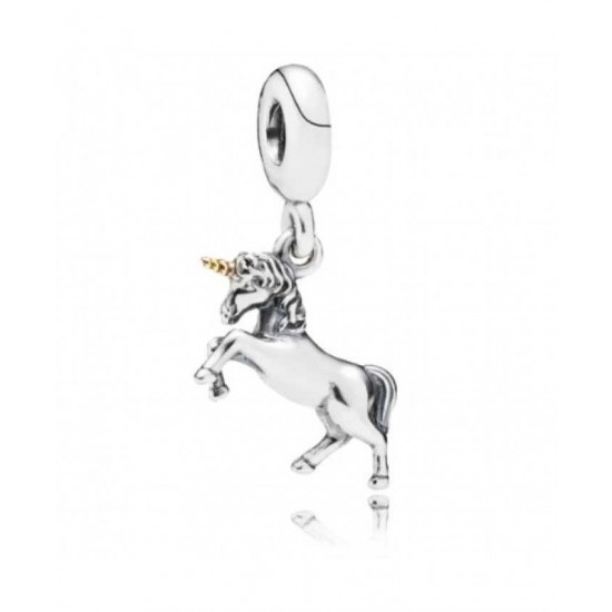 Pandora Charm-Silver 14ct Gold Unicorn Pendant Jewelry