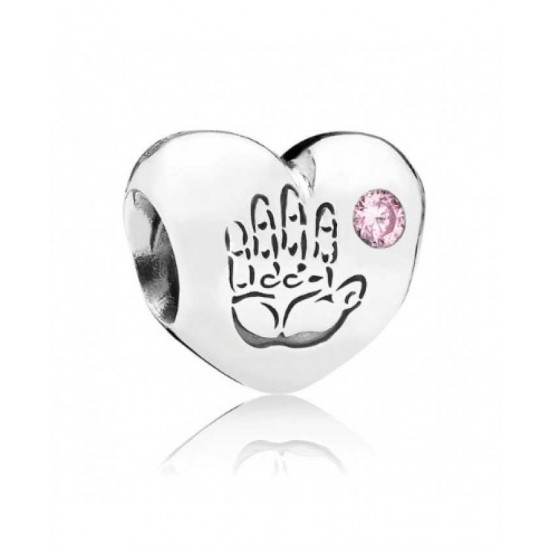 Pandora Charm-Silver Pink Cubic Zironia Baby Girl Jewelry