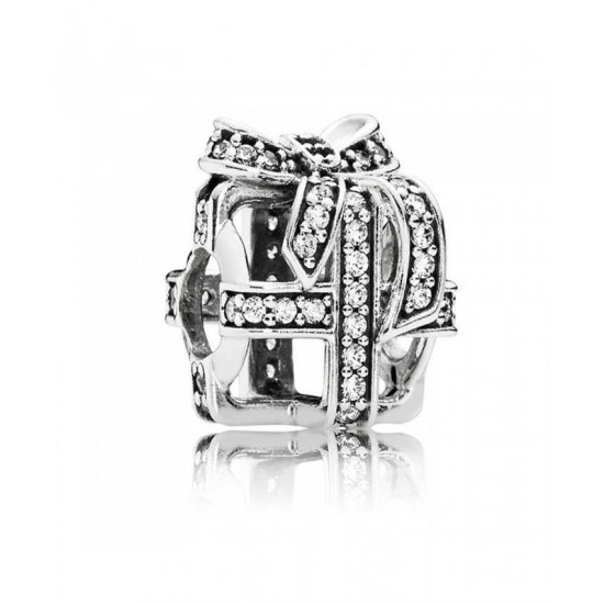 Pandora Charm-Silver Openwork Cubic Zirconia Gift Jewelry