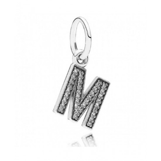 Pandora Charm-Sparkling Alphabet M Pendant Jewelry