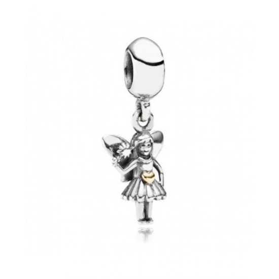 Pandora Charm-Sterling Silver 14ct Gold Fairy Jewelry