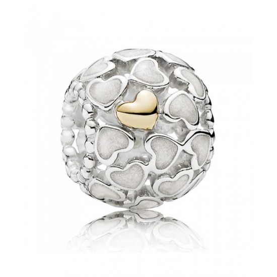 Pandora Charm-Silver 14ct Gold Abundance Of Love Openwork Jewelry