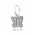 Pandora Charm-Silver Cubic Zirconia Butterfly Pendant Jewelry
