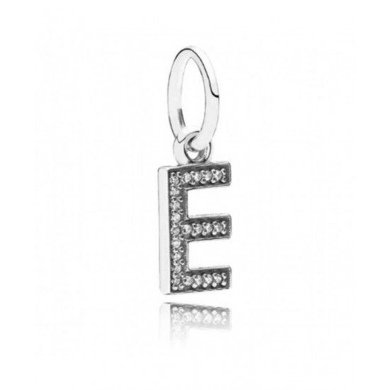 Pandora Charm-Sparkling Alphabet E Pendant Jewelry