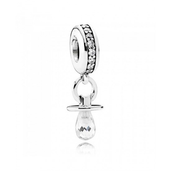 Pandora Charm-Silver Cubic Zirconia Dummy Pendant Jewelry