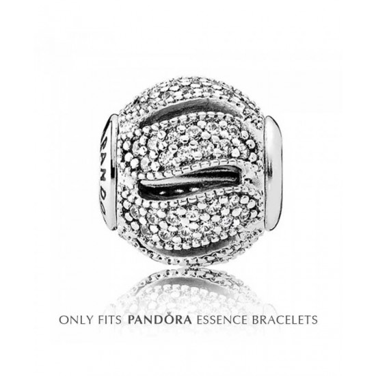 Pandora Charm-Essence Silver Cubic Zirconia Loyalty Jewelry