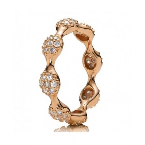 Pandora Ring-18ct Rose Gold Pave Diamond Jewelry