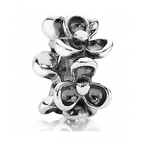 Pandora Spacer-Silver Flower Jewelry