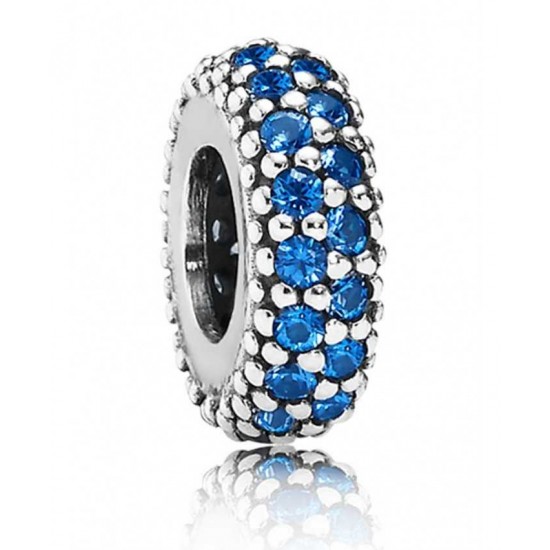 Pandora Spacer-Silver Starry Night Blue Crystal Jewelry