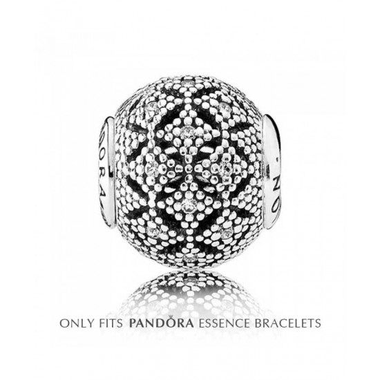 Pandora Charm-Essence Silver Cubic Zirconia Compassion Jewelry