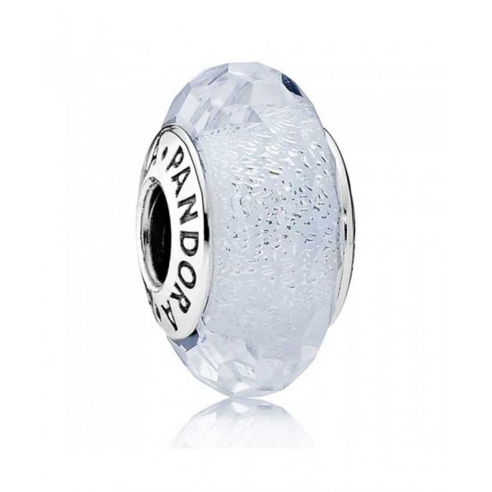 Pandora Charm-Oceanic Frosty Mint Glitter Sterling Silver Glass Jewelry