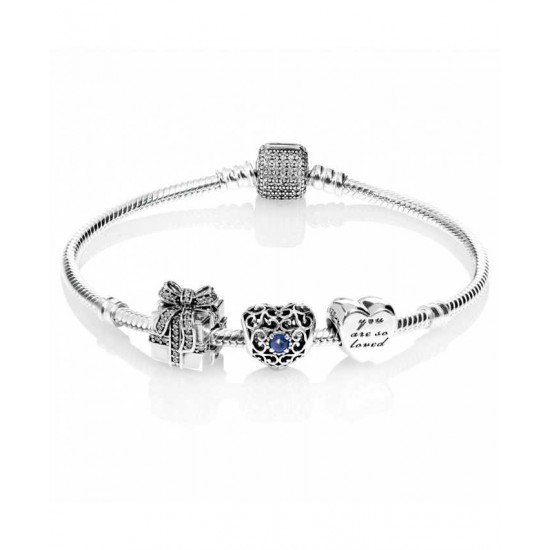 Pandora Bracelet-Sparkling September Birthstone Complete Jewelry
