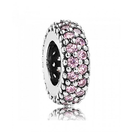 Pandora Spacer-Silver Fancy Pink Cubic Zirconia Jewelry