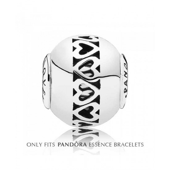Pandora Charm-Essence Silver Openwork Love Jewelry