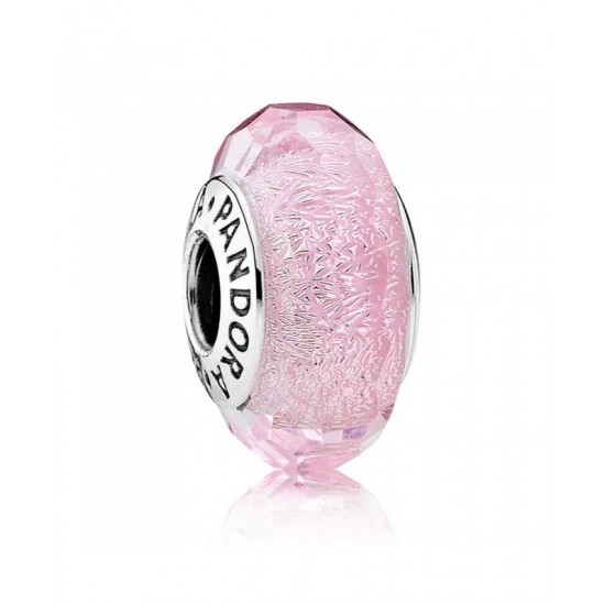 Pandora Charm-Pink Shimmer Glass Jewelry