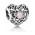 Pandora Charm-Silver October Birthstone Signature Heart Jewelry