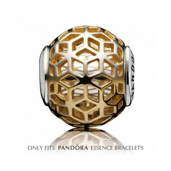 Pandora Charm-Essence Silver 14ct Gold Intuition Jewelry