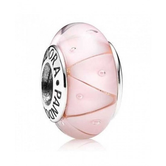 Pandora Charm-Silver And Pink Murano Glass Jewelry